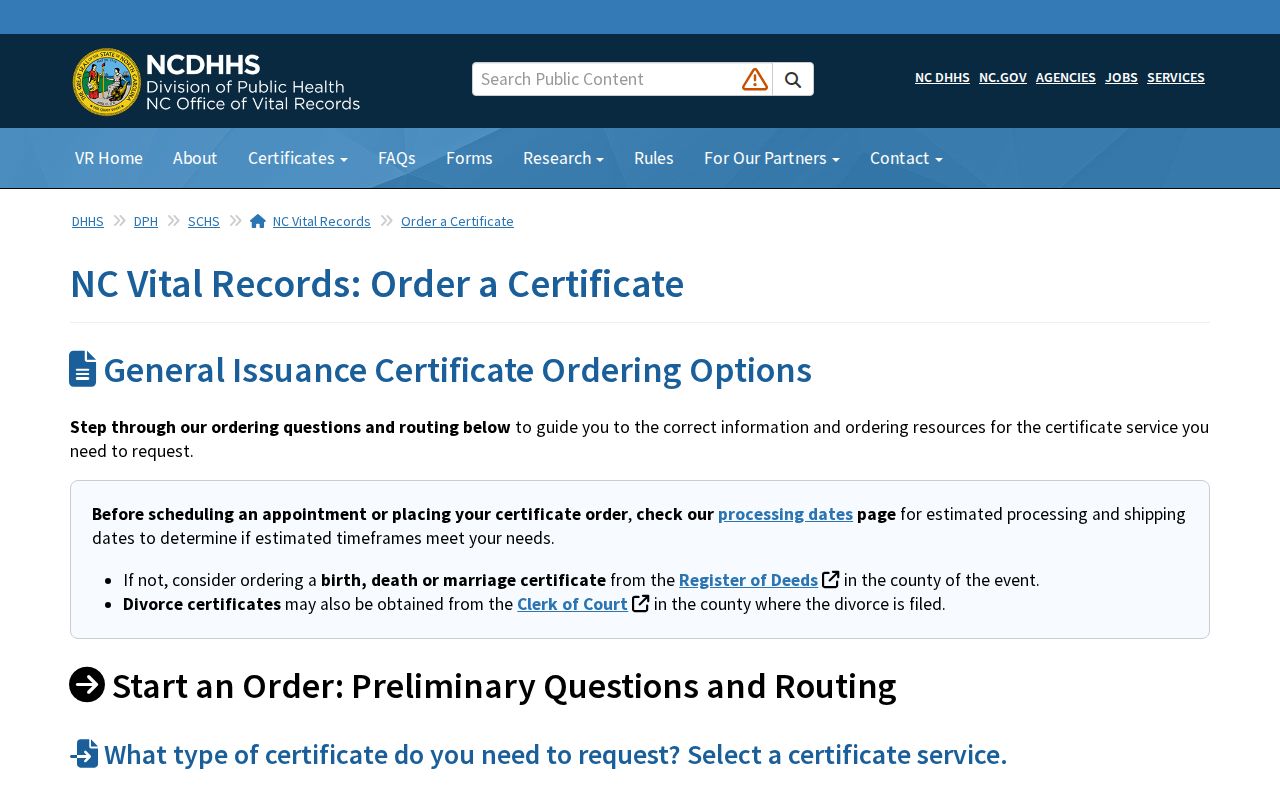 Indian Trail residents directory North Carolina vital records order page